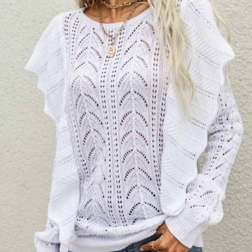 ✨ RUFFLE DETAIL SWEATER ✨ - Picture 3 of 4